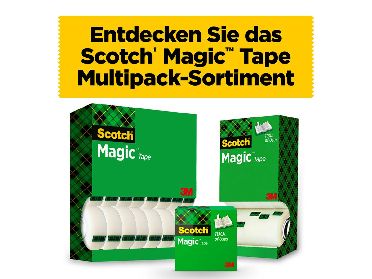 Scotch Klebefilm Magic 810 8-1933R8 19mmx33m 8 Rl./Pack.