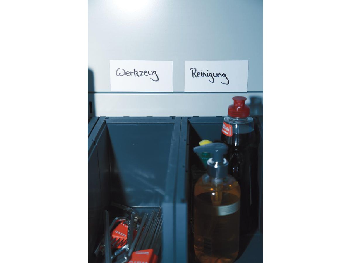 Magnetetikett weiß besch. 50 x 100 mm