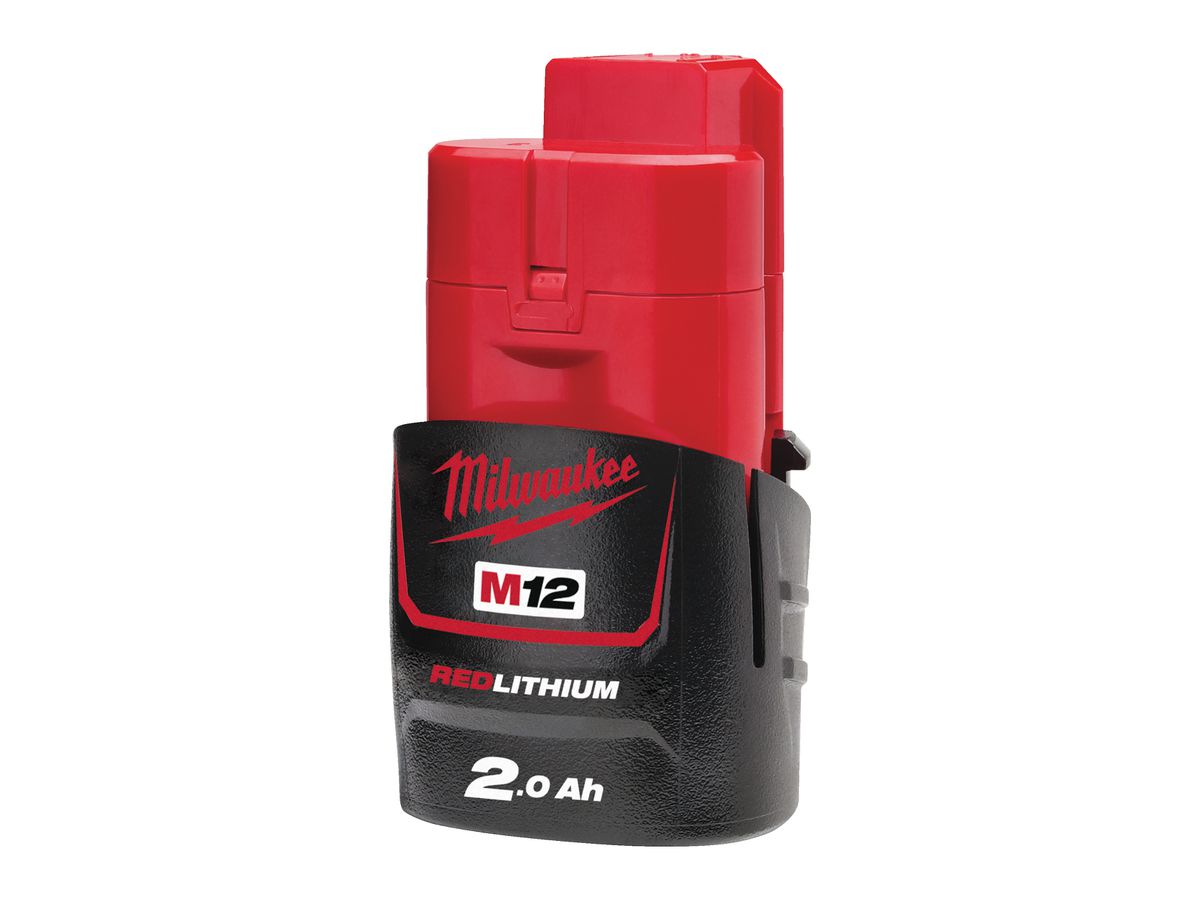 Milwaukee Akku 12V 2 AH M12 B2 (12 V/2.0 Ah Li-Ion) Red Li-Ion