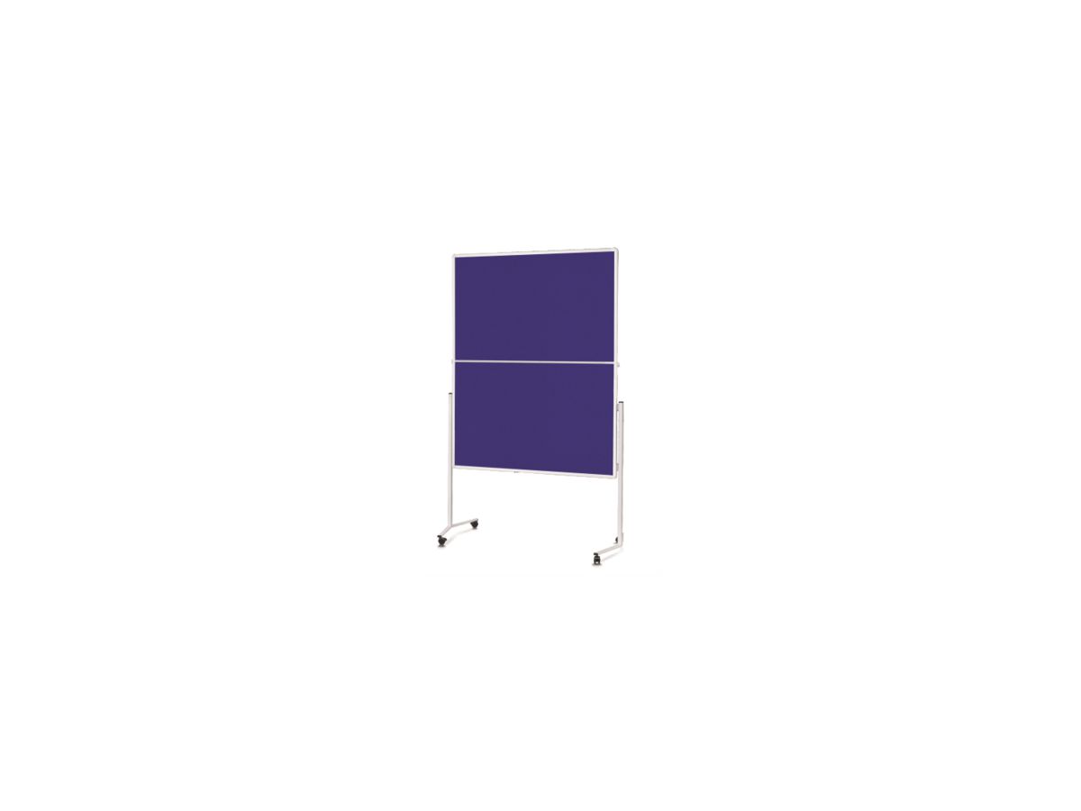 Soennecken Moderationswand 4869 klappbar Filz blau inkl. Rollen