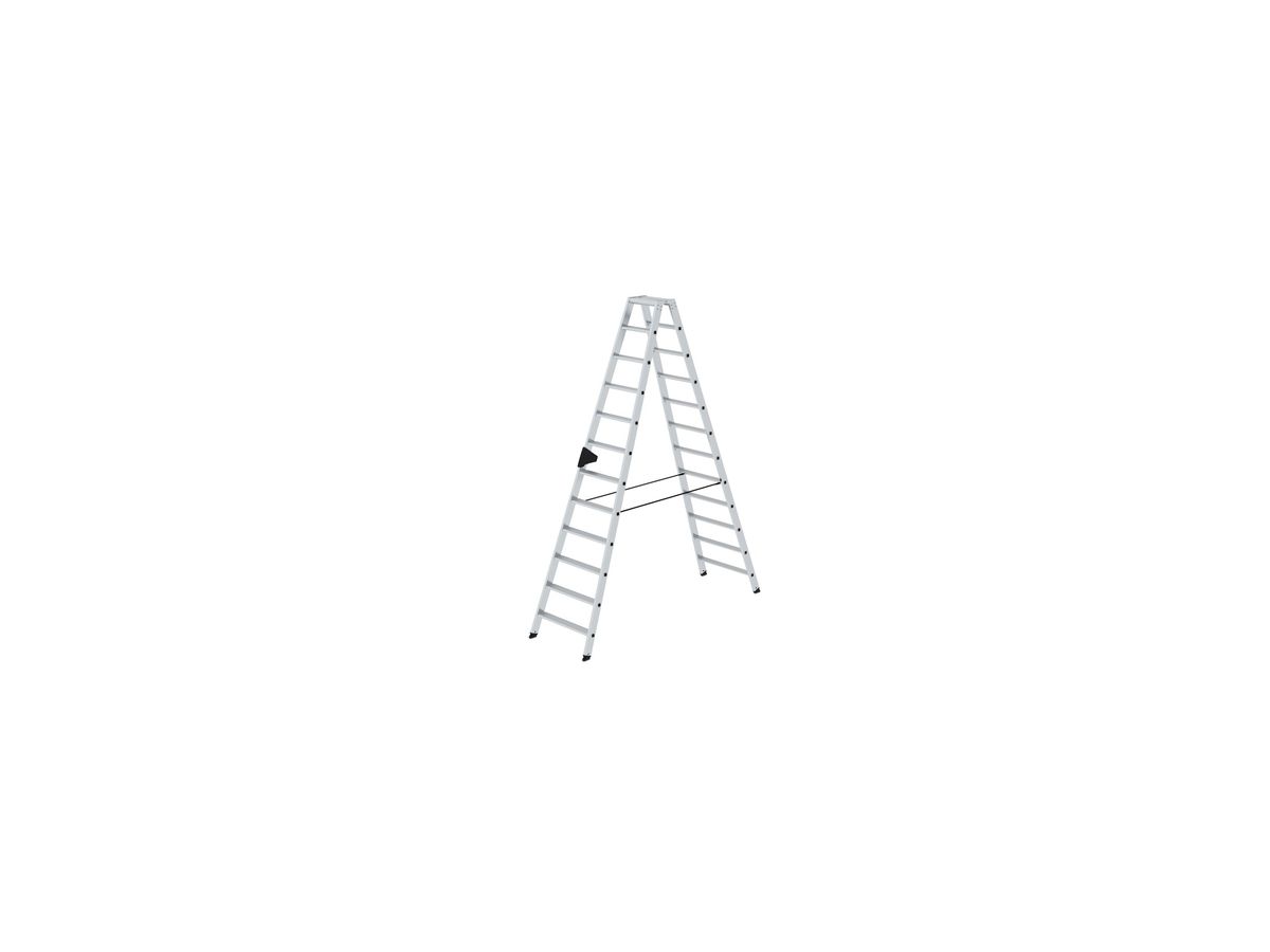 MUNK Aluminium-Stufen-Stehleiter Beidseitig 2x12 Stufen 40224
