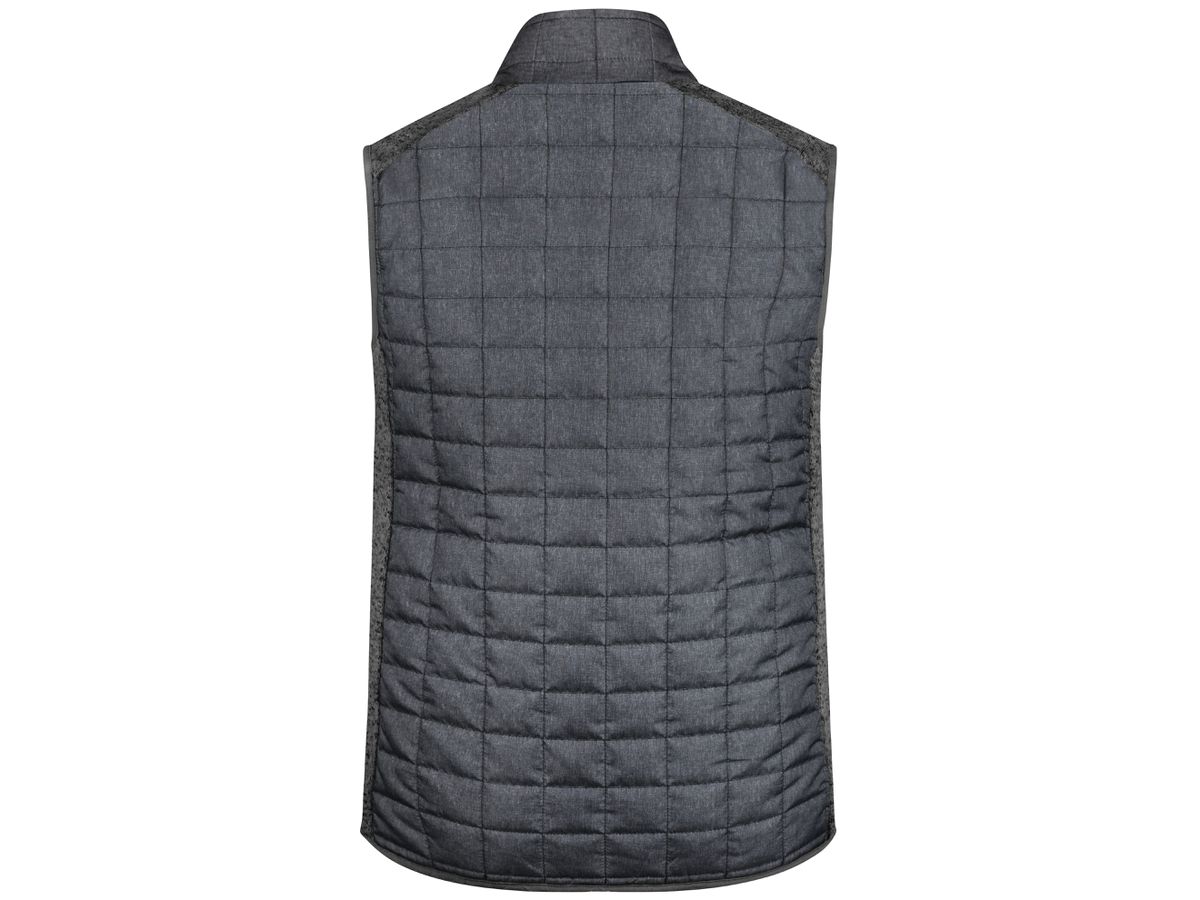 JN Men's Knitted Hybrid Vest JN740 grey-melange/anthracite-melange Gr. S