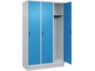 C+P Garderobenschrank CLASSIC, Sockel 1950x1200x500mm, 7035, 4 Abteile
