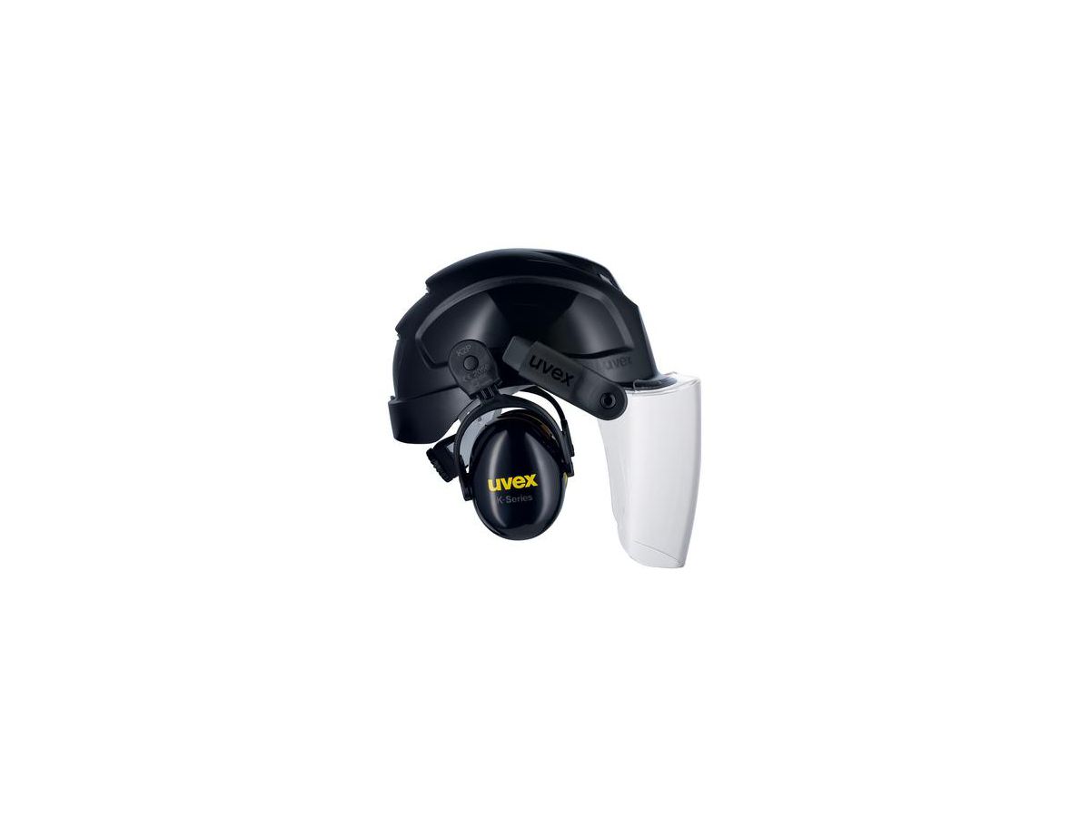UVEX Helm-Kapsel-Gehörschutz pheos K2P SNR30dB schwarz/gelb magn., 2600.215