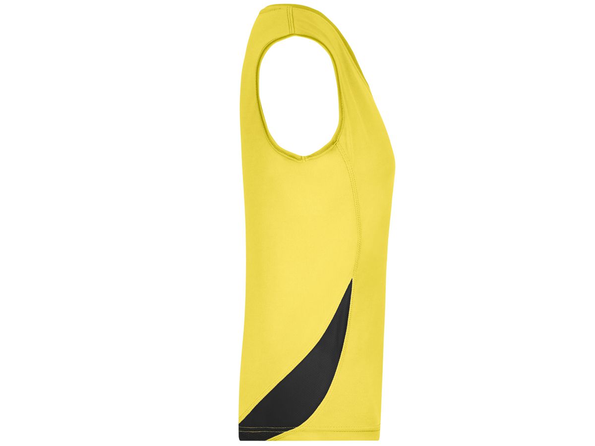 JN Ladies Running Tank JN315 100%PES, yellow/black, Größe S