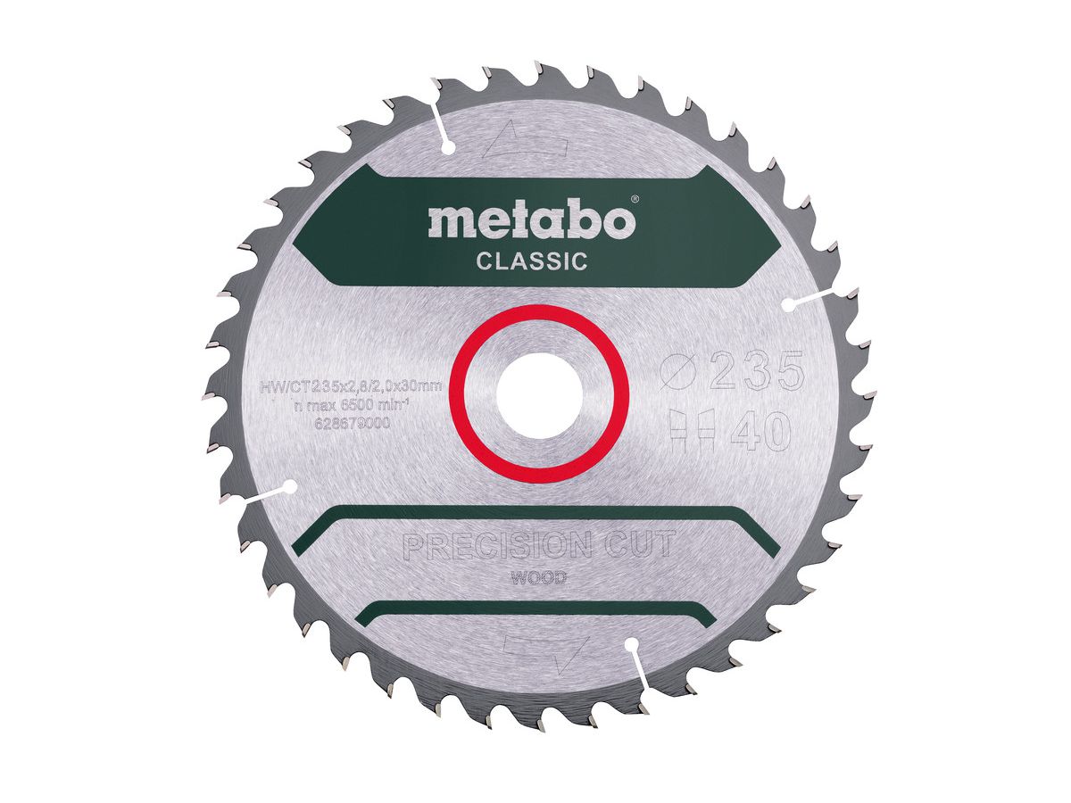 METABO Kreissägeblatt PrecisionCut Classic 235x30 40 WZ 15° /B