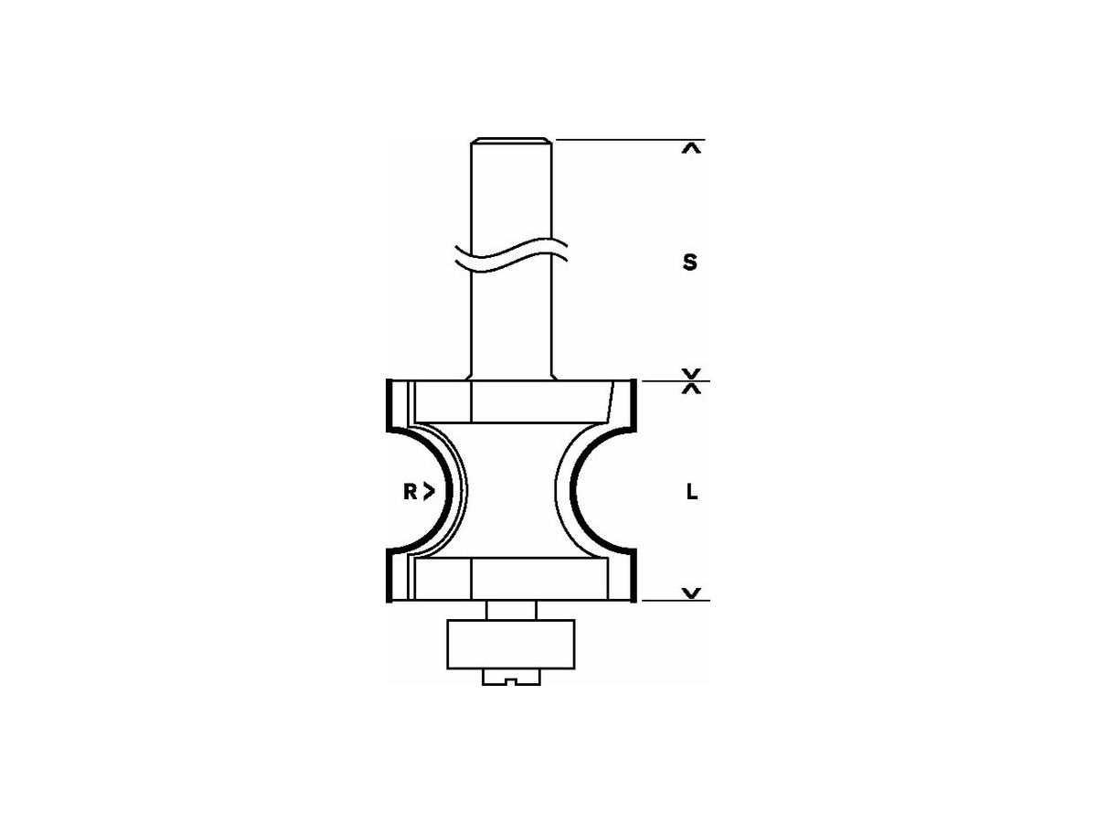 HM-HALBSTABFRAESER, 8/R6 MM