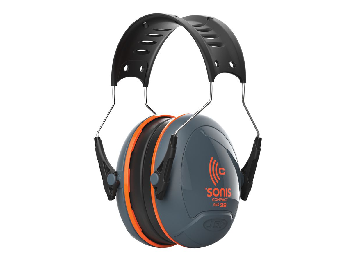 JSP Kapselgehörschützer Sonis Compact Ear Defenders, SNR 32, schwarz/orange