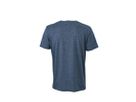 JN Mens Heather T-Shirt JN974 65%PES/35%BW, blue-melange, Größe L