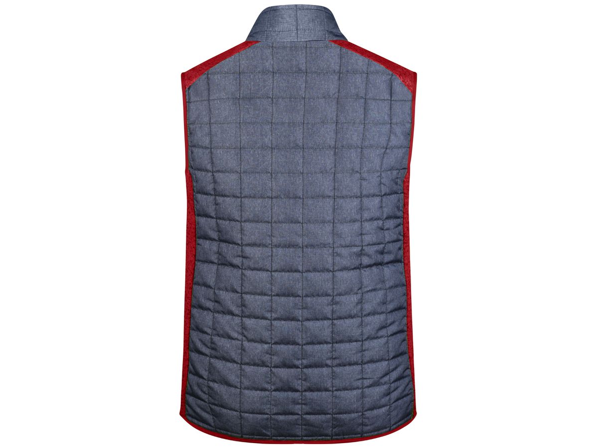 JN Men's Knitted Hybrid Vest JN740 red-melange/anthracite-melange Gr. XL