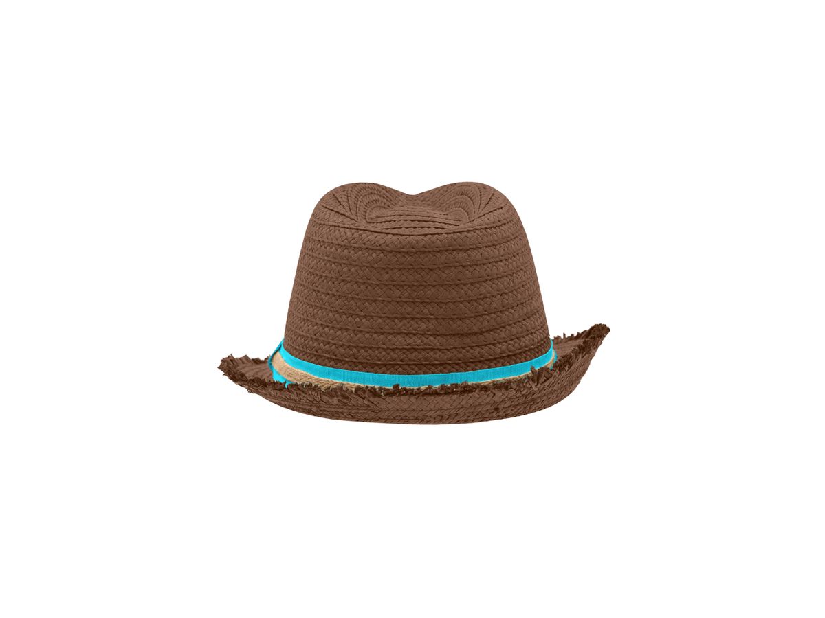 mb Trendy Summer Hat MB6703 nougat/turquoise, Größe S/M