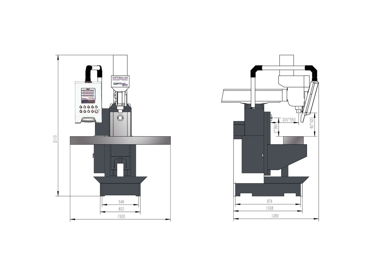 OPTImill MT60 / 400V / 3Ph Fräsmaschine