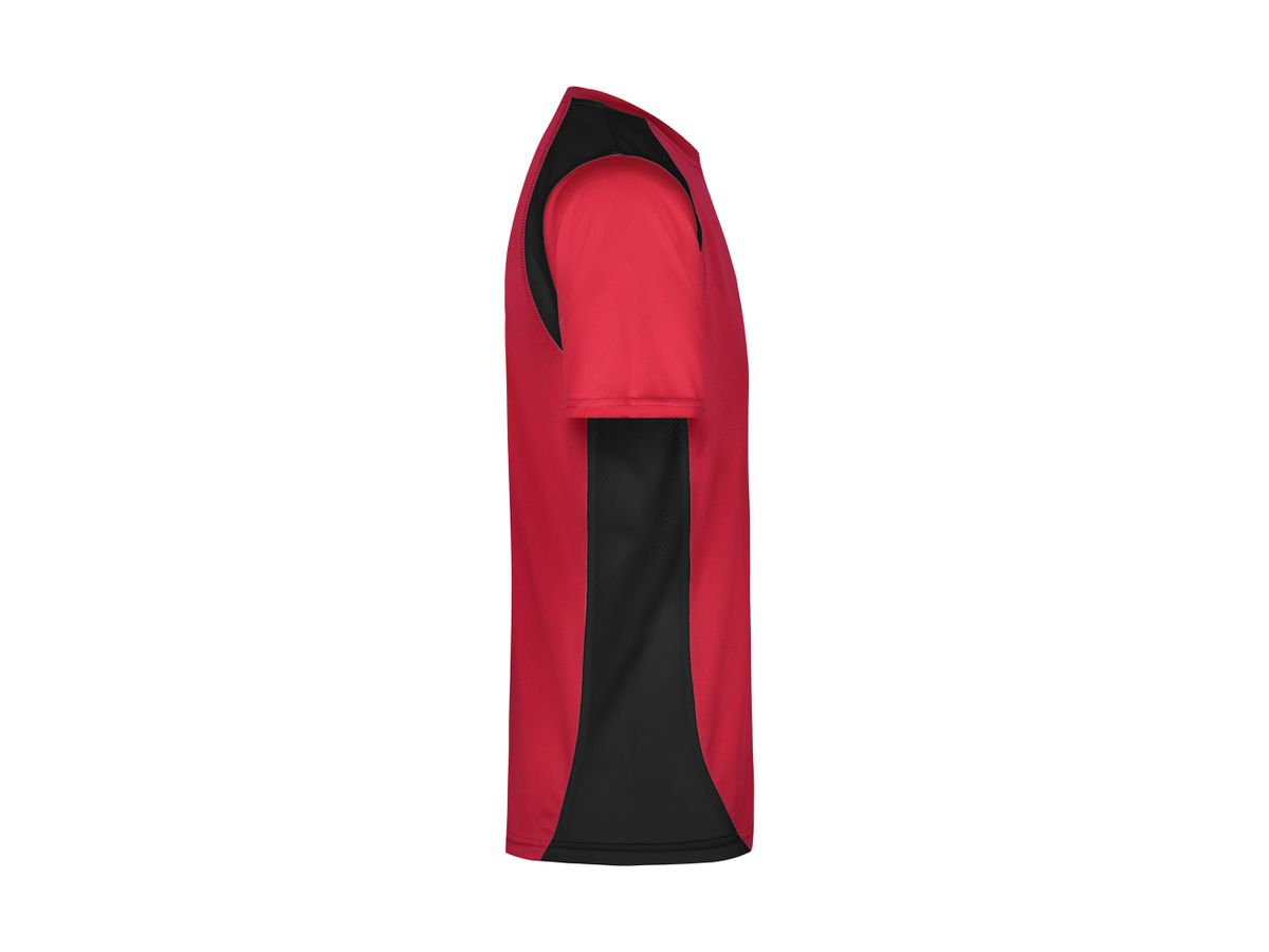 JN Mens Running-T JN306 100%PES, red/black, Größe S