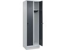 C+P Garderobenschrank CLASSIC, Sockel 1950x600x500mm, 7035/7016, 2 Abteile