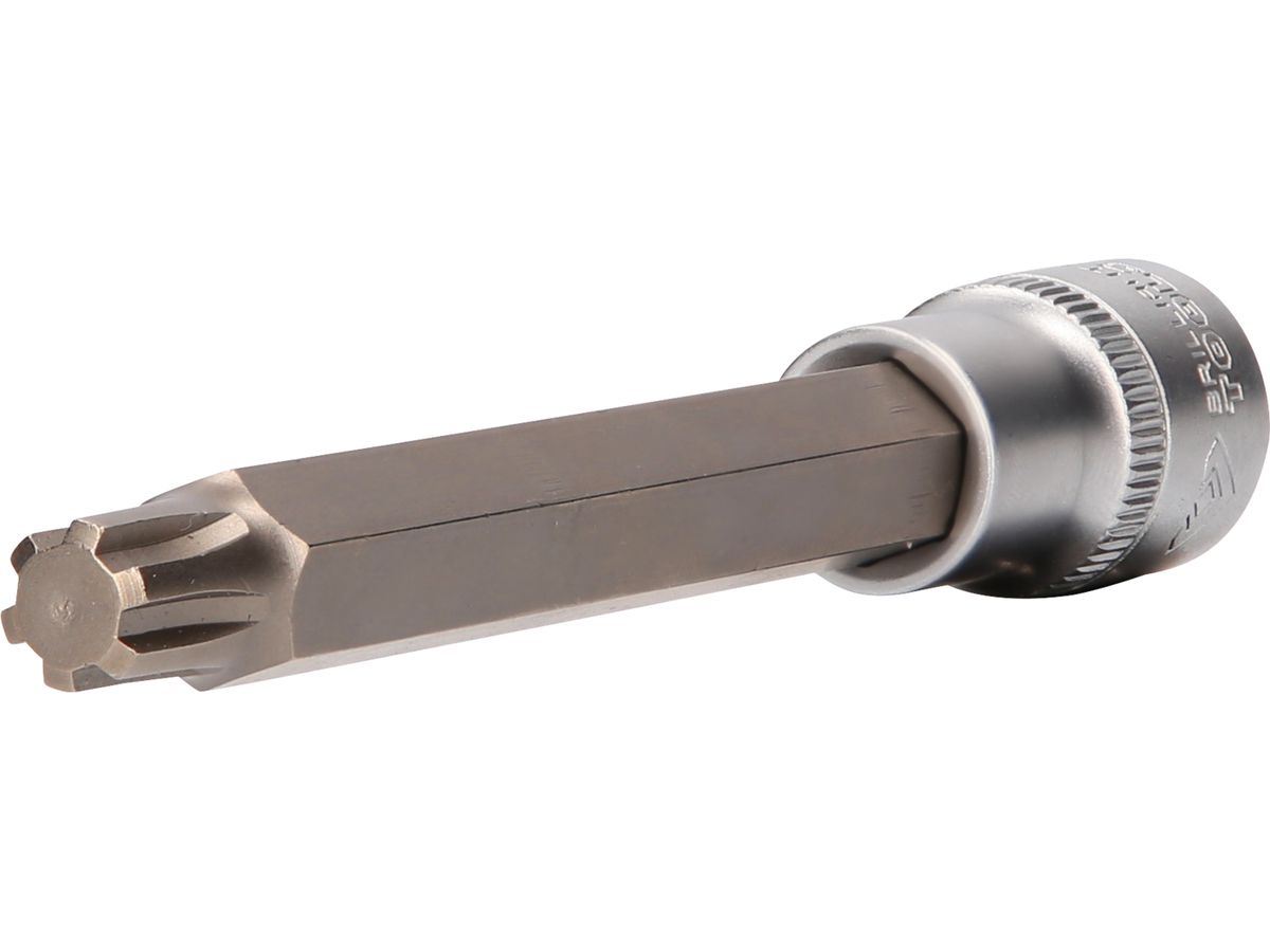 BRILLIANT TOOLS 1/2" Bit-Schrauben- dreher-Einsatz,RIBE, 140mm, M10,3