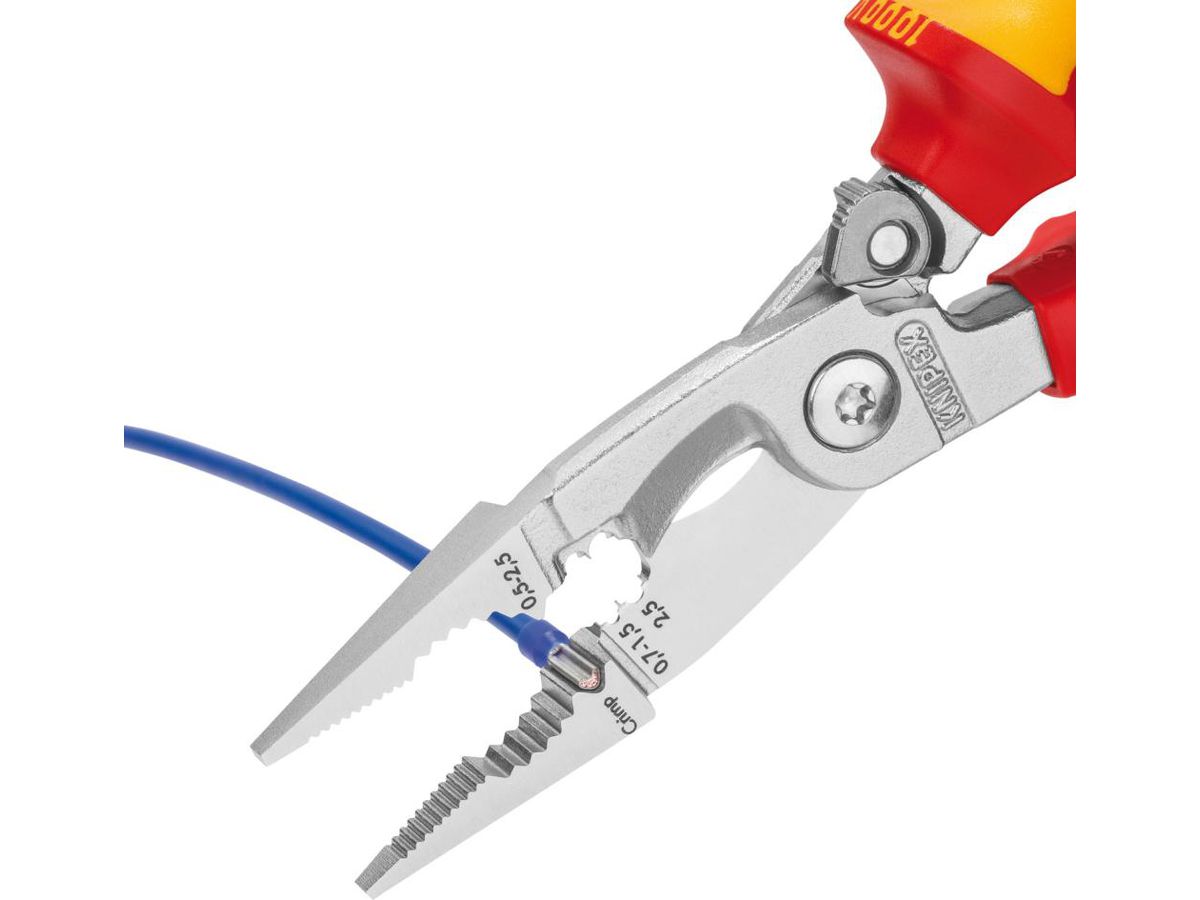 KNIPEX Elektro-Install.-Zange mit Befestigungsöse 13 96 200 T