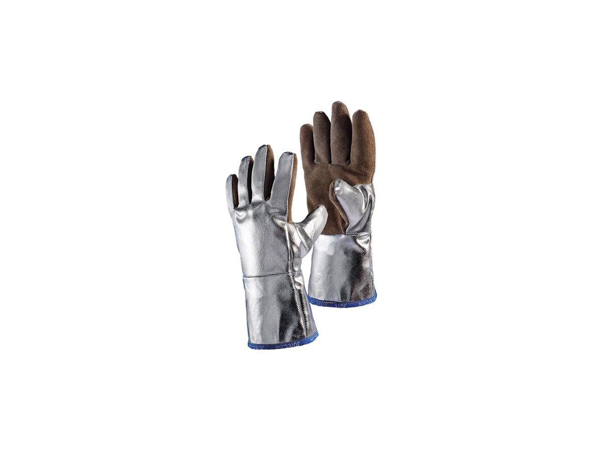JUTEC Hitzeschutzhandschuh 5-Finger Leder/Alu KATIII EN388 EN407 1000°
