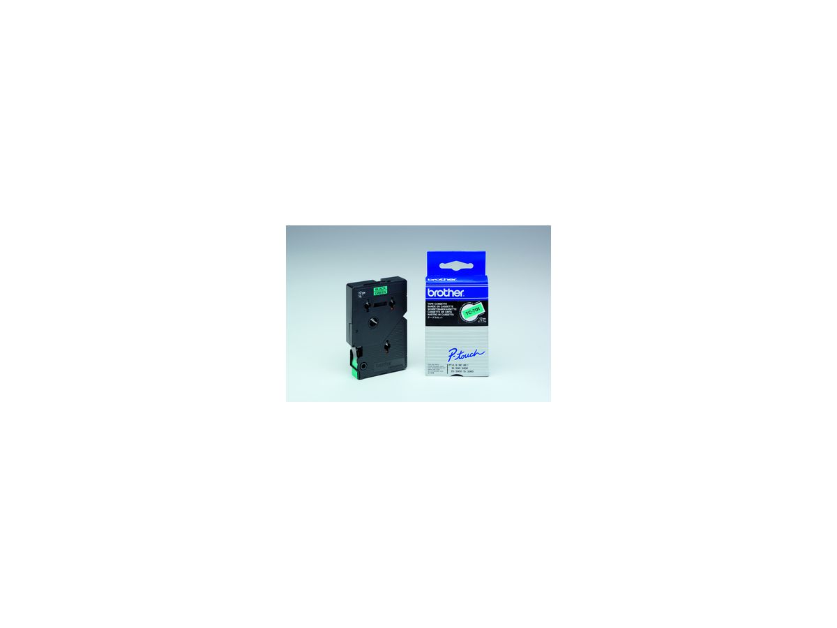 P-touch Schriftbandkassette TC701 12mmx7,7m laminiert sw auf bl