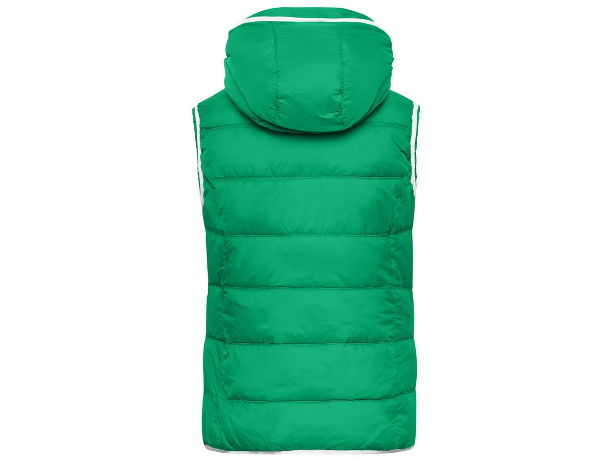 JN Ladies Maritime Vest JN1075 100%PA, irish-green/white, Größe S