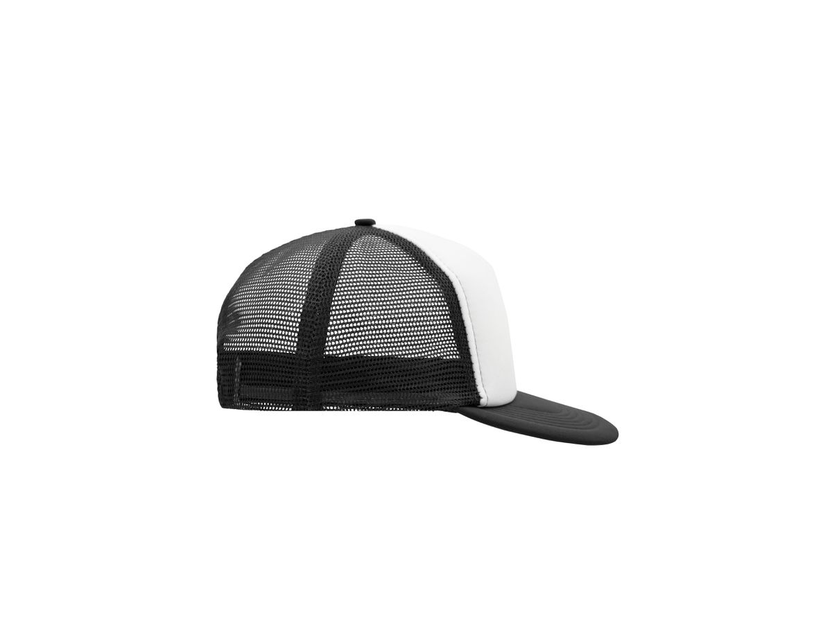 mb 5 Panel Flat Peak Cap MB6207 white/black, Größe one size