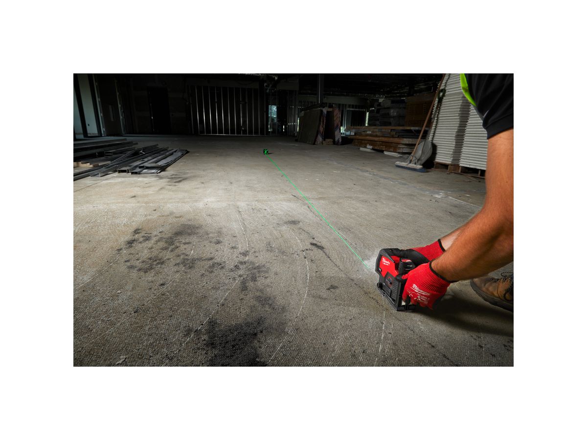 MILWAUKEE Kreuzlinienlaser M12 CLLP-0C mit Lotfunktion