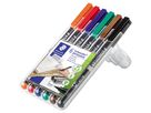 STAEDTLER Folienschreiber Lumocolor 313 WP6 0,4mm sortiert 6 St./Pack.