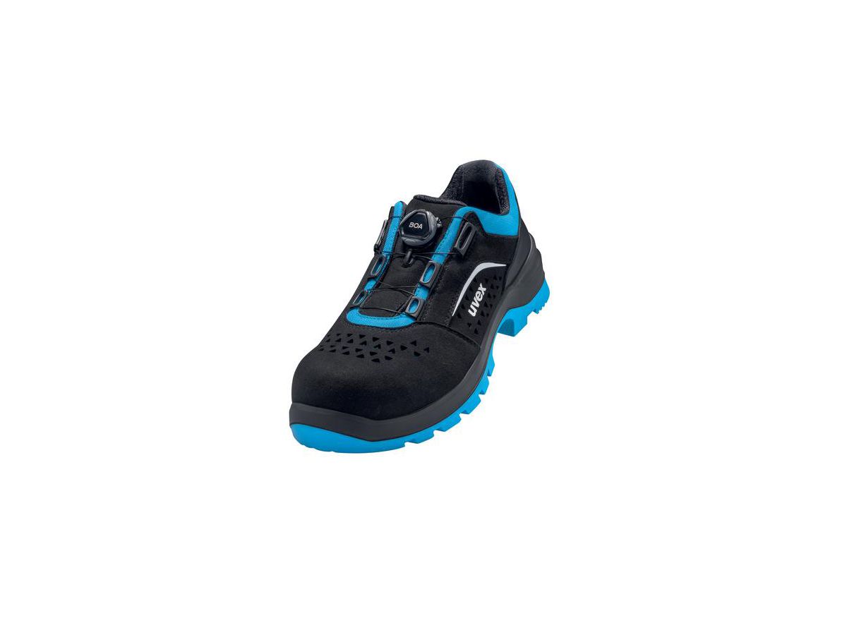 UVEX 2 xenova Sicherh-Halbschuh gel. BOA Gr. 49 W10 S1PL ESD SR schw/blau 9558.1