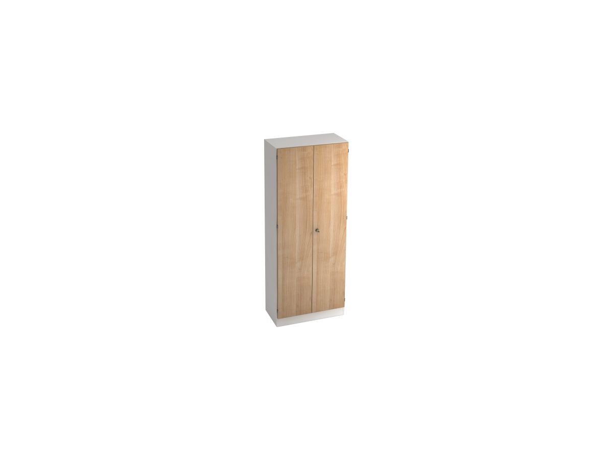 Hammerbacher Garderobenschrank V6200/W/N/SG 5OH weiß/nußbaum