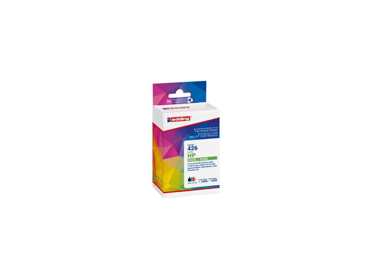 edding Tintenpatrone 18-426 wie Nr.932XL/933XL sw/c/m/y 4 St./Pack.