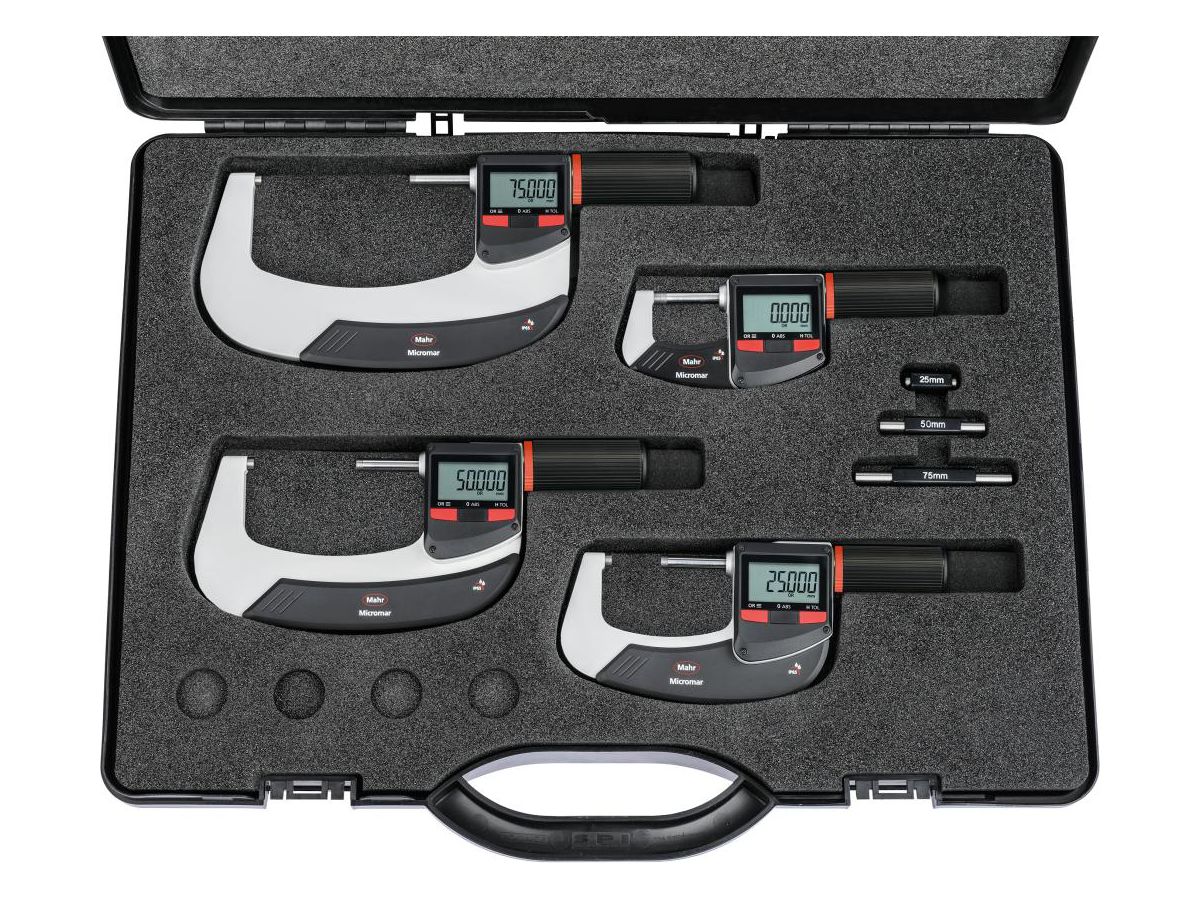 MAHR Dig.-Bügelmesssch.-Set MICROMAHR 40 EWRi-L IP65 0-100 mm Int.-Wireless