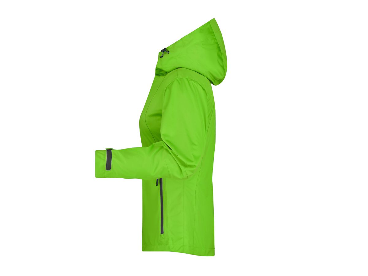 JN Ladies Outdoor Jacket JN1097 100%PES, spring-green/iron-grey, Größe S