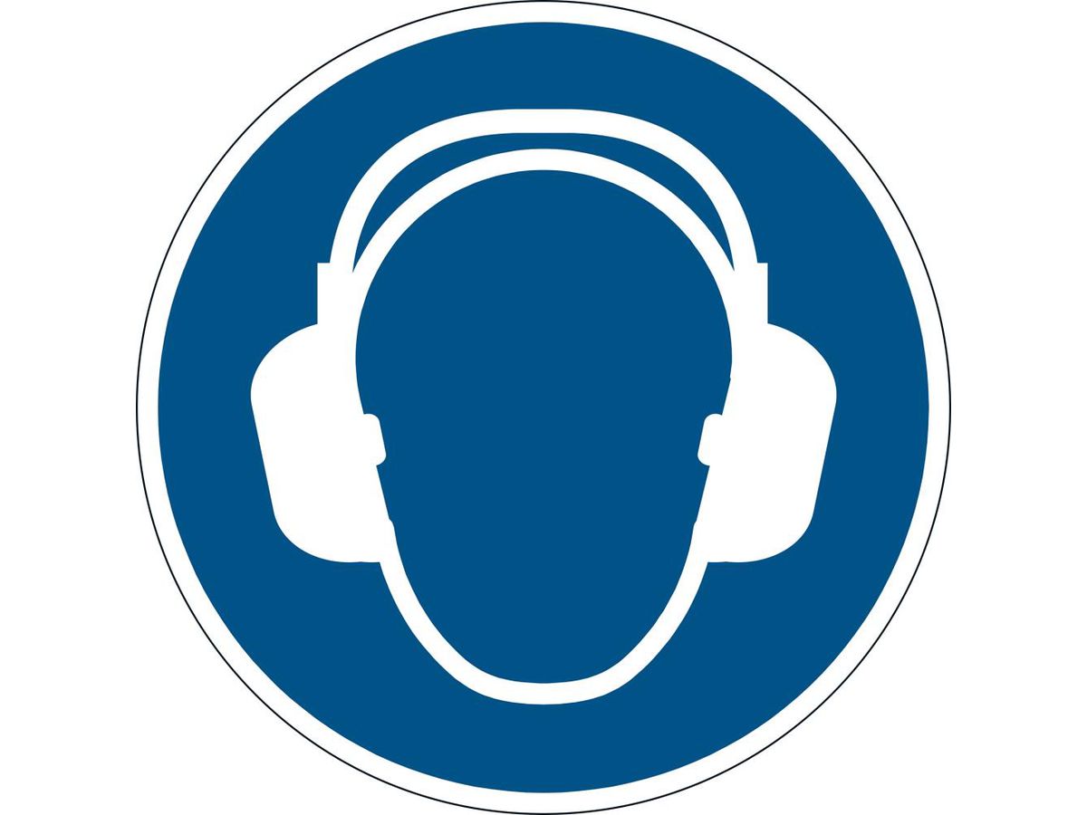 Symbol Gehörschutz benutzen