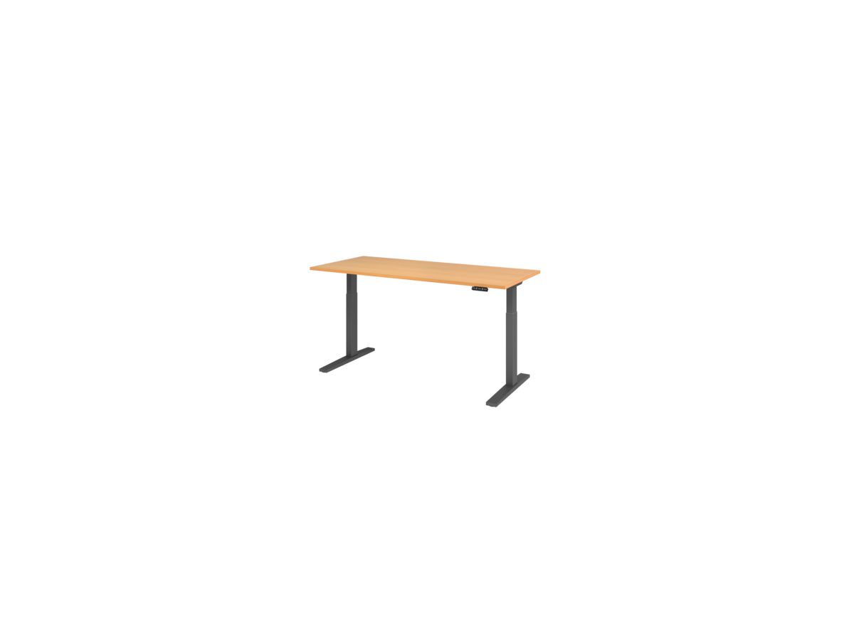 Hammerbacher Schreibt. VXMKA19/6/G el.180x80cm graphit/buche
