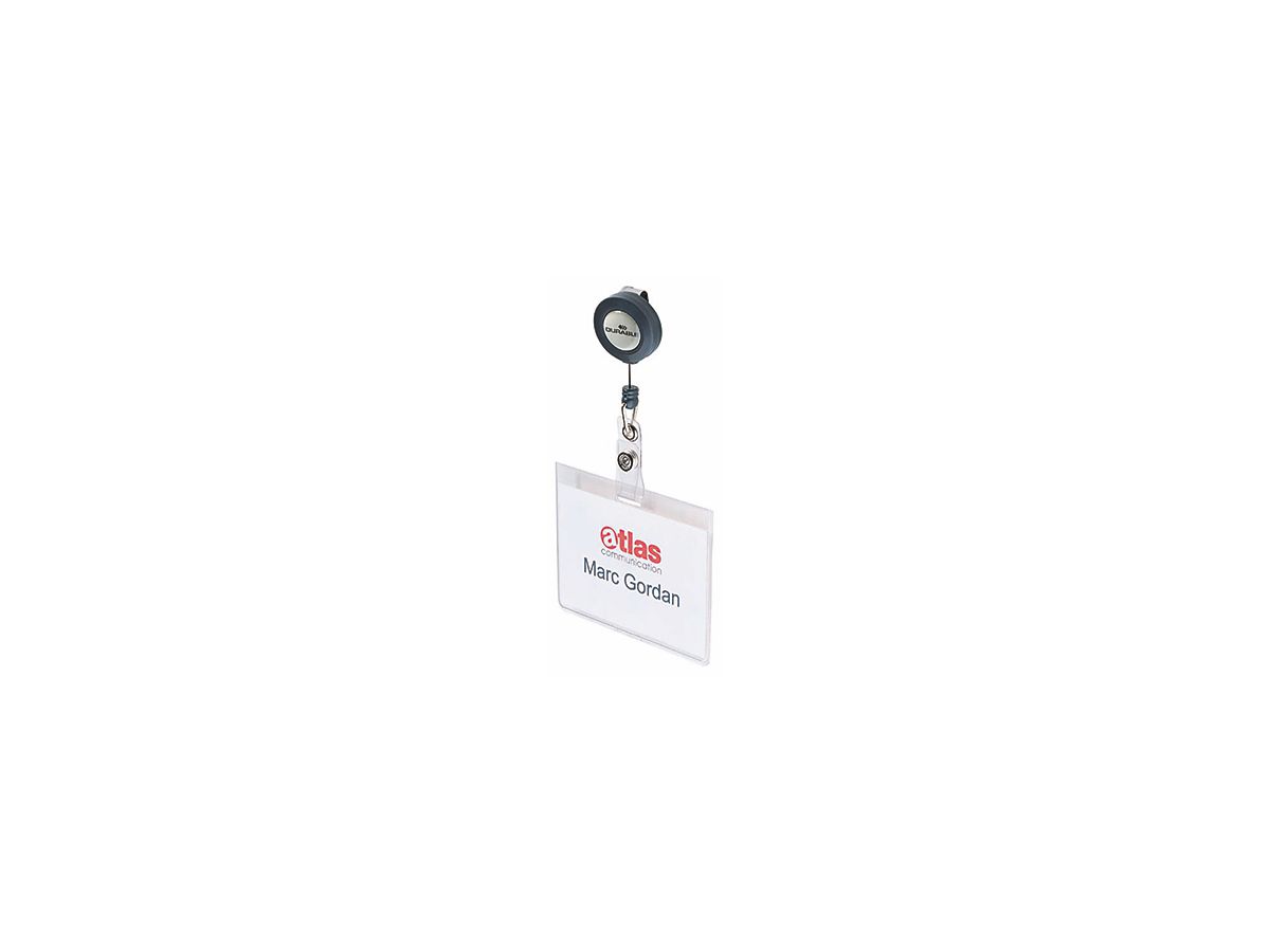 DURABLE Namensschild 813819 90x60mm Hartfolie tr 10 St./Pack.