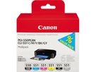 Canon Tintenpatrone PGI550/CLI551 6496B005 sw/c/m/y/gr 6 St./Pack.