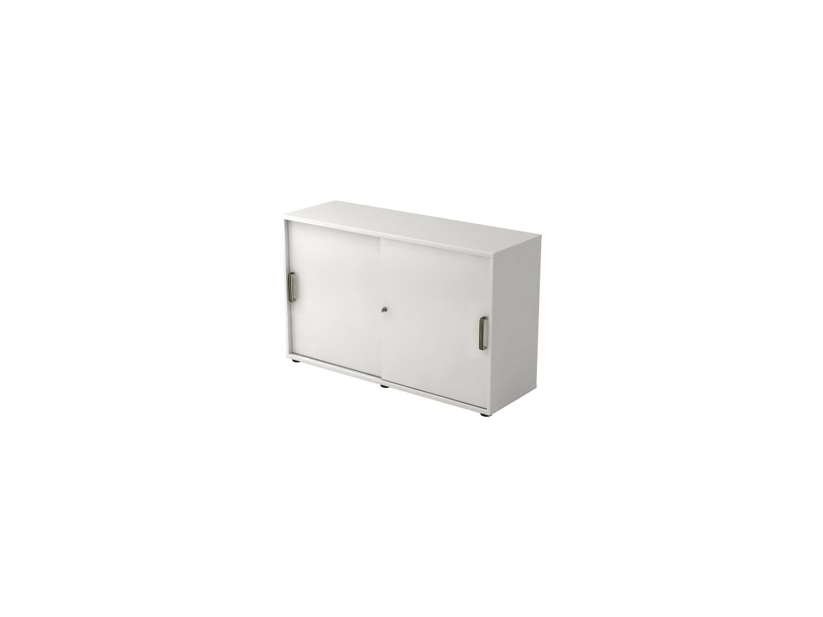 Schiebetürenschrank 120x40x74,8cm Weiß