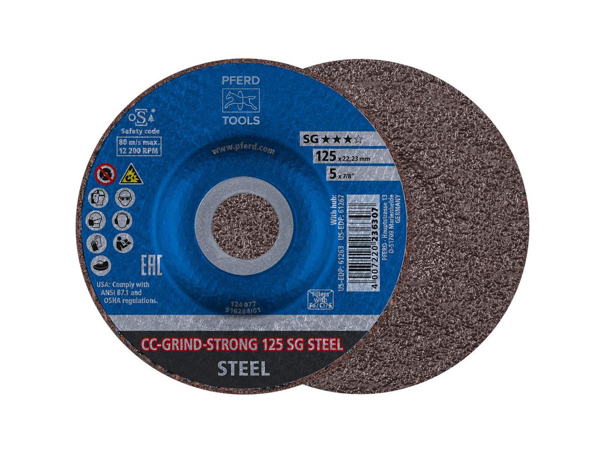 PFERD Schleifscheibe CC-Grind STRONG-STEEL 125mm