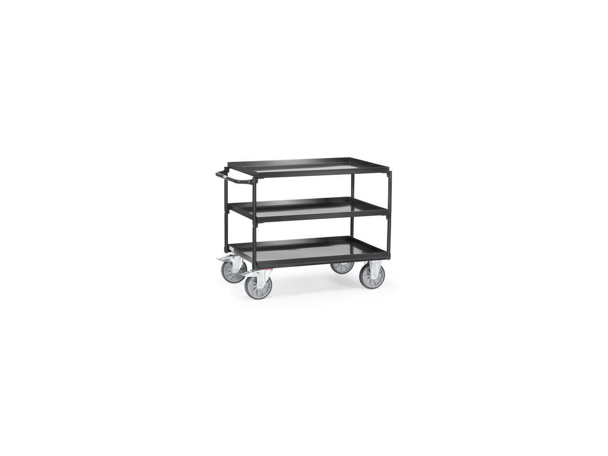 Tischwagen4830 400kg grau 3 Wannen 850x500mm