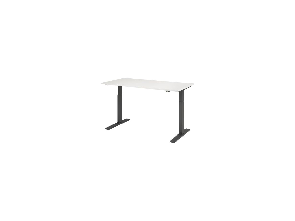 Hammerbacher Schreibt. VXMKA16/W/G el.160x80cm graphit/weiß