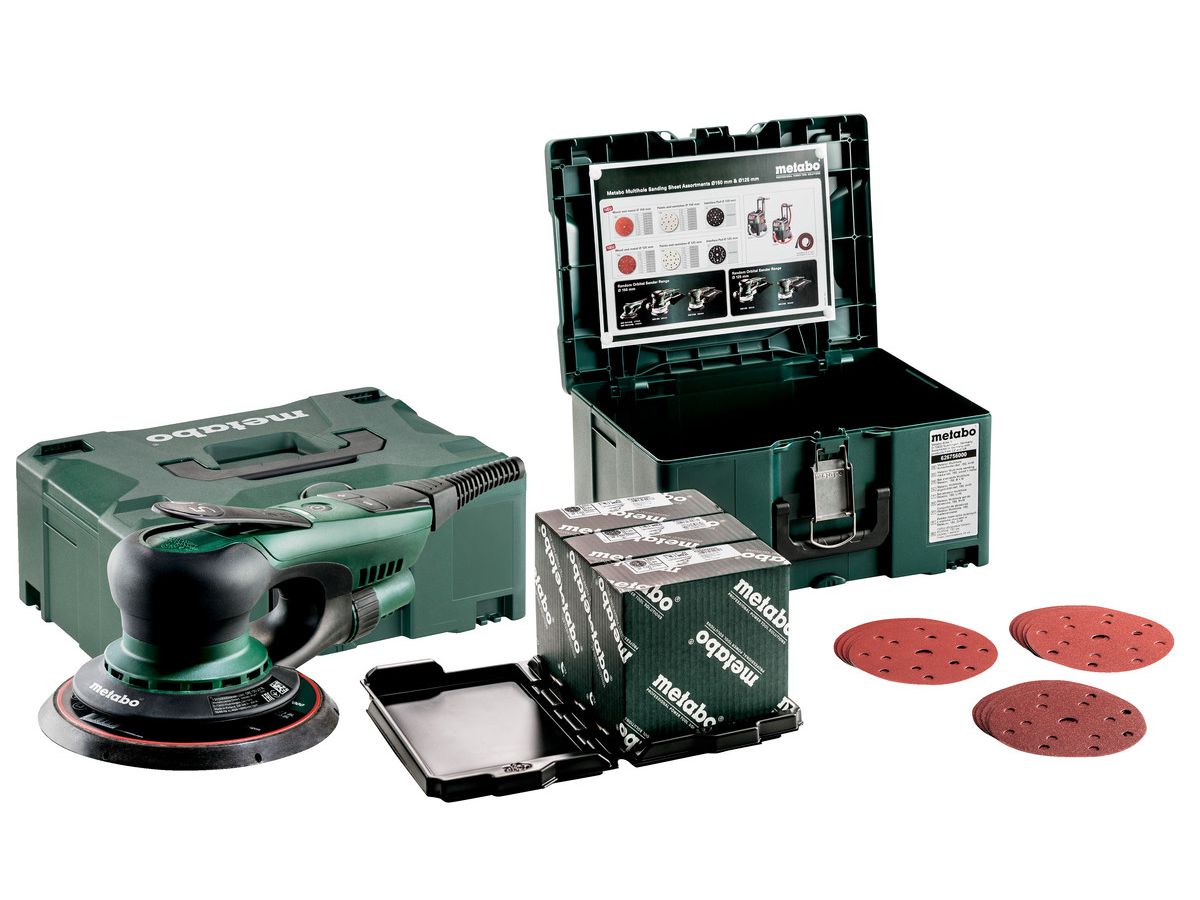 Metabo Exzenterschleifer SXE 150-5.0 BL Set im Metaloc