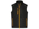 JN Men's Hybrid Vest JN1822 black/neon-orange Gr. XS