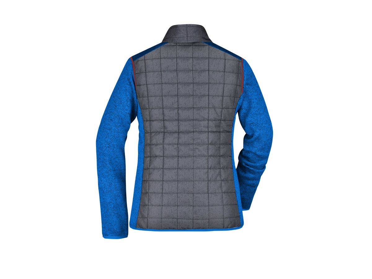 JN Ladies' Knitted Hybrid Jacket JN741 royal-melange/anthracite-melange Gr. XL