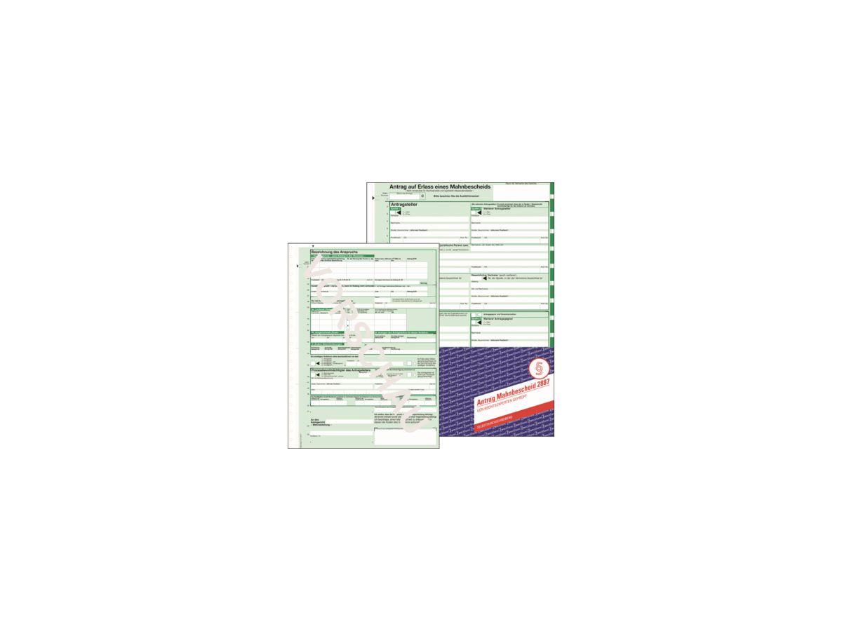 Avery Zweckform Mahnbescheid 2887 DIN A4 1x2Blatt