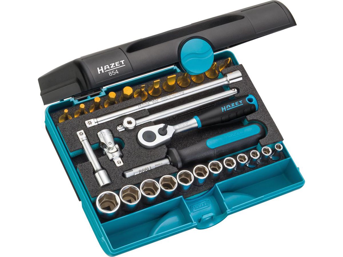 Socket wrench set 1/4" 30pc Hazet