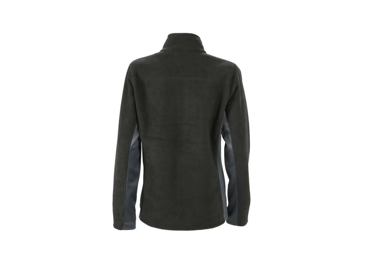 JN Ladies'Workwear Fleece Jacket JN841 100%PES, black/carbon, Größe 4XL