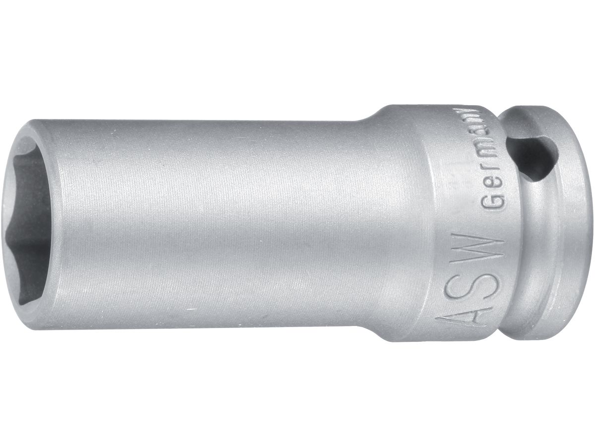 Kracht-dopsleutelbit lang 3/4" 19mm ASW Schlüsselweite 19 mm lang, Länge 95 mm