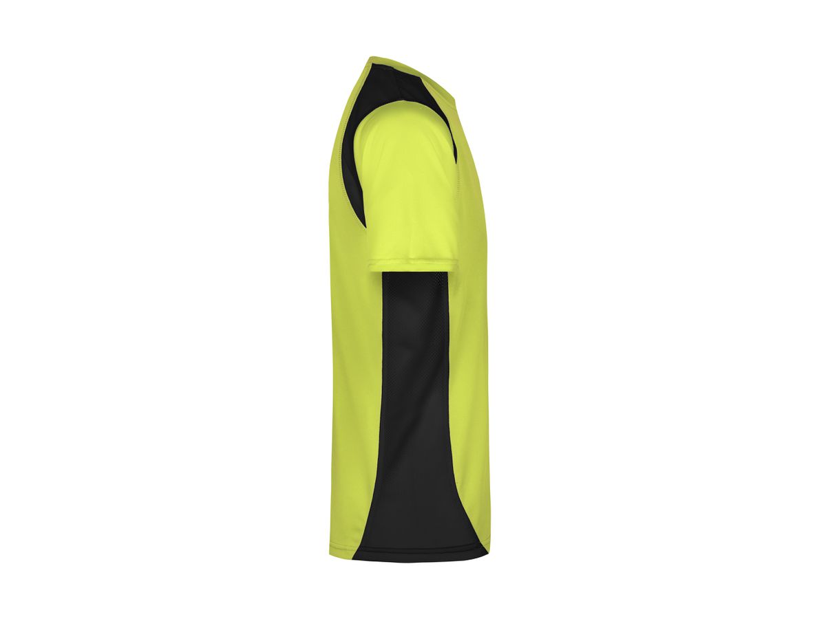 JN Mens Running-T JN306 100%PES, fluo-yellow/black, Größe M