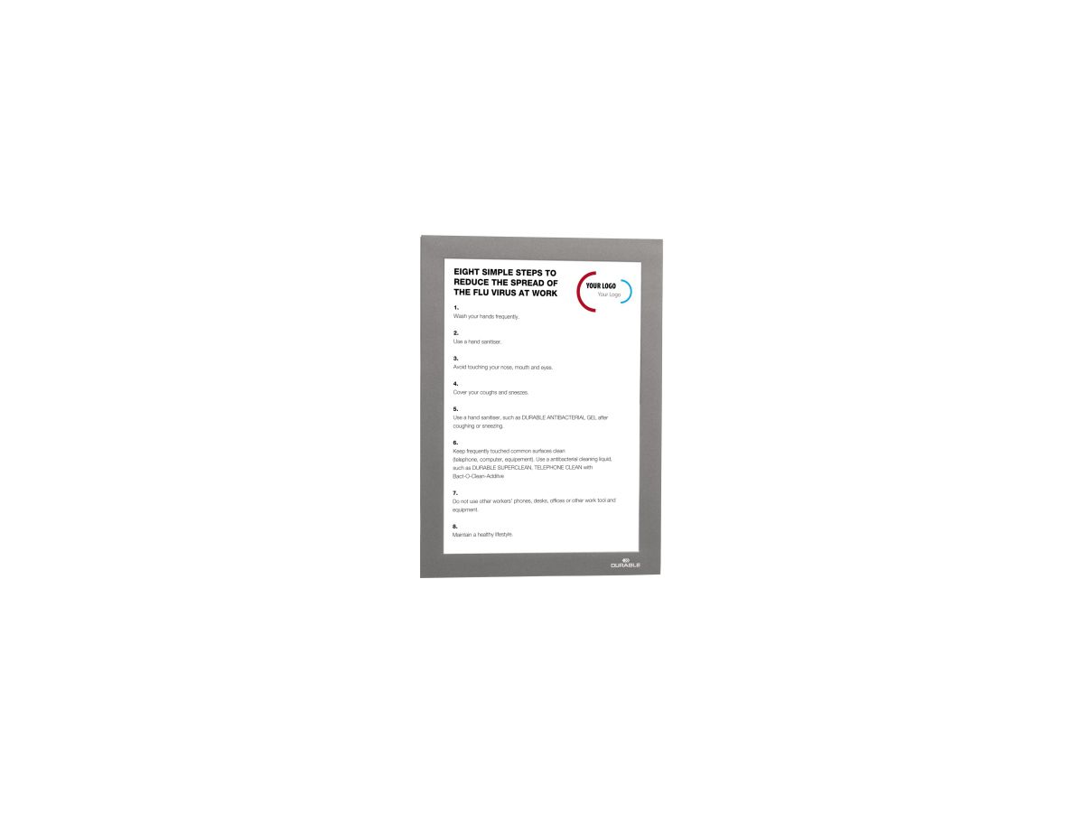 DURABLE Magnetrahmen MAGAFRAME 487123 DIN A5 silber 2 St./Pack.