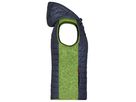 JN Ladies' Knitted Hybrid Vest JN767 kiwi-melange/anthracite-melange, Größe S