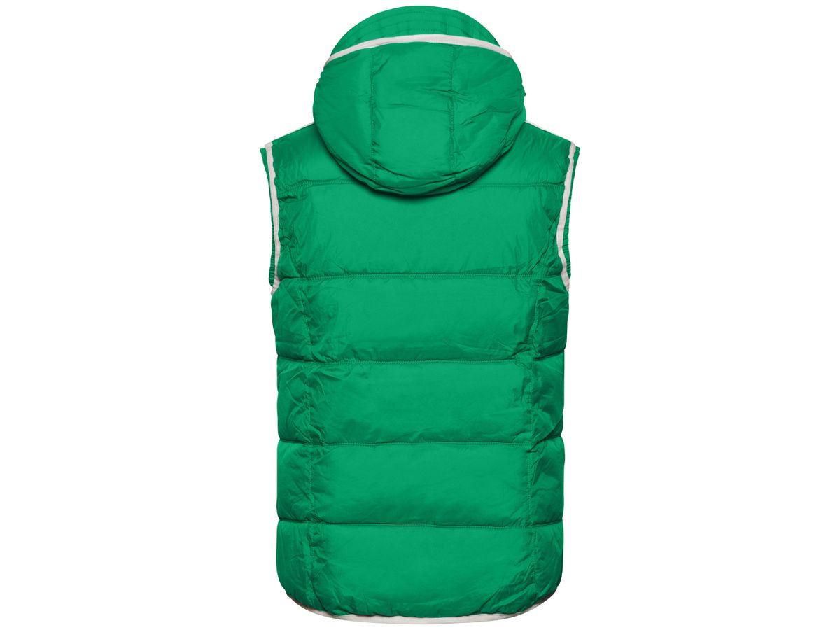 JN Mens Maritime Vest JN1076 100%PA, irish-green/white, Größe M